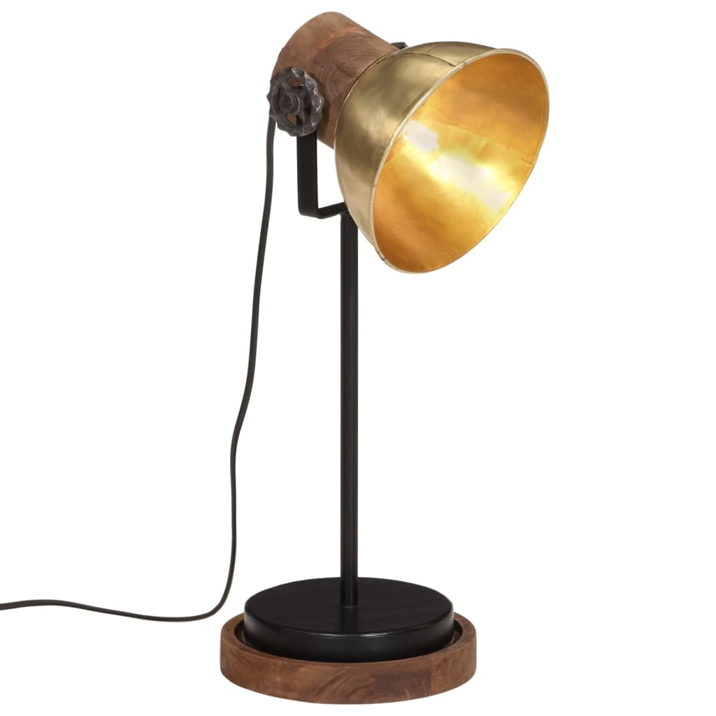 Skrivebordslampe 25 W antikk messing 17x17x50 cm E27