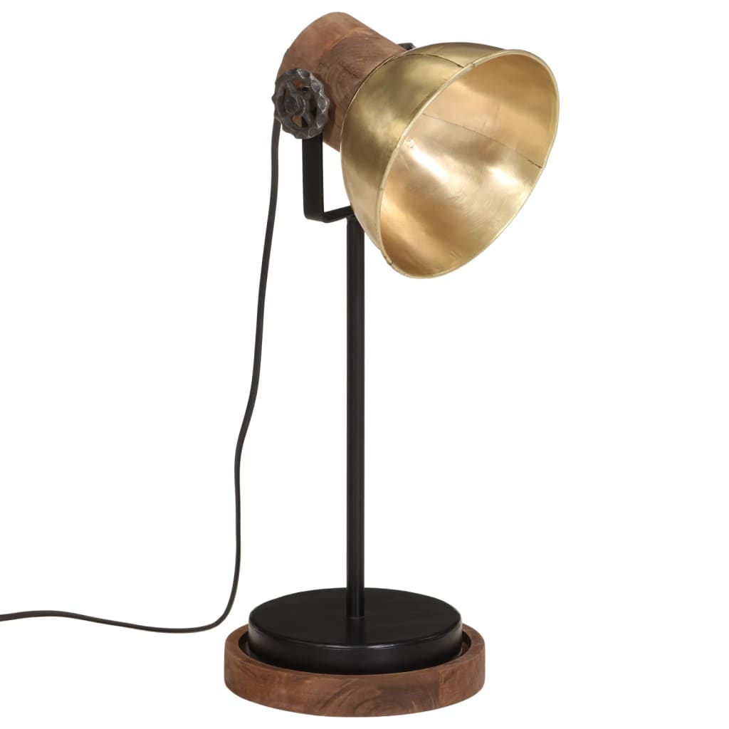 Skrivebordslampe 25 W antikk messing 17x17x50 cm E27