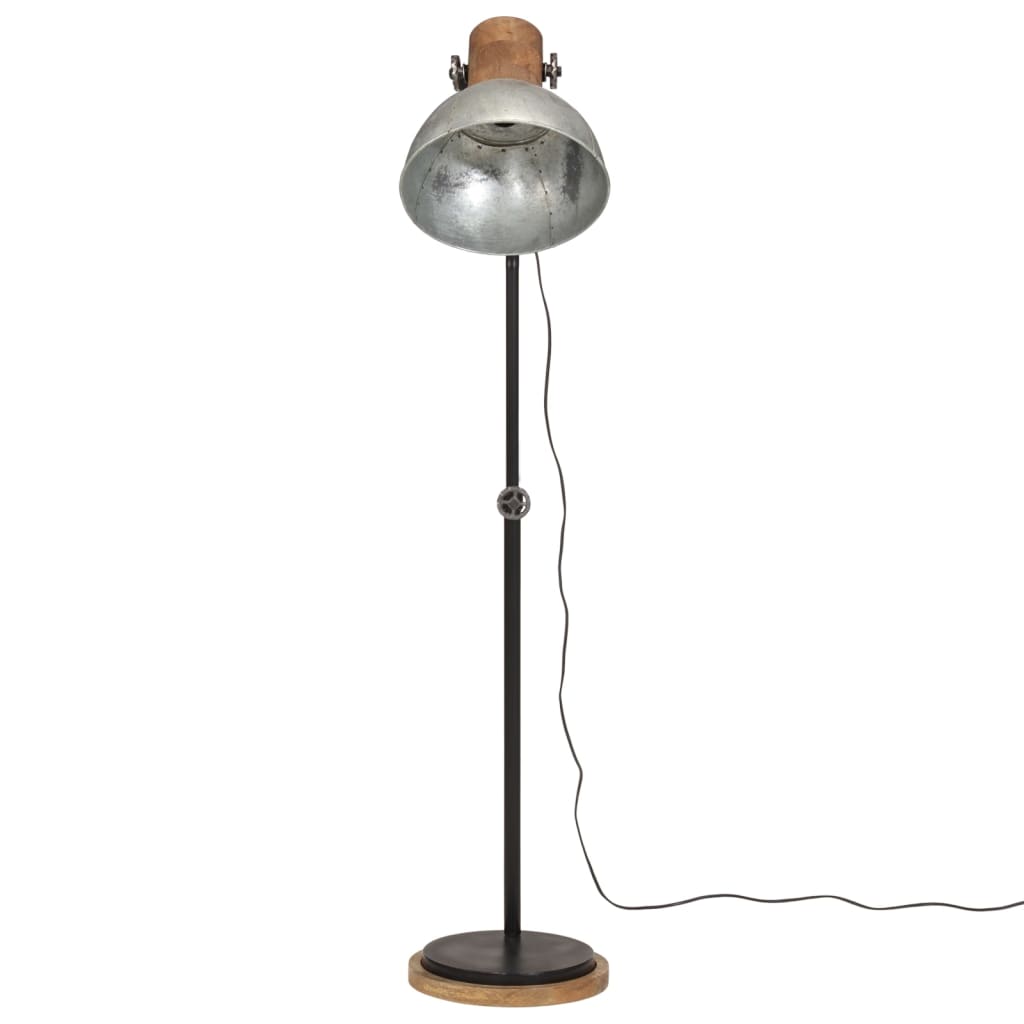 Gulvlampe 25 W vintage sølv 30x30x100-150 cm E27