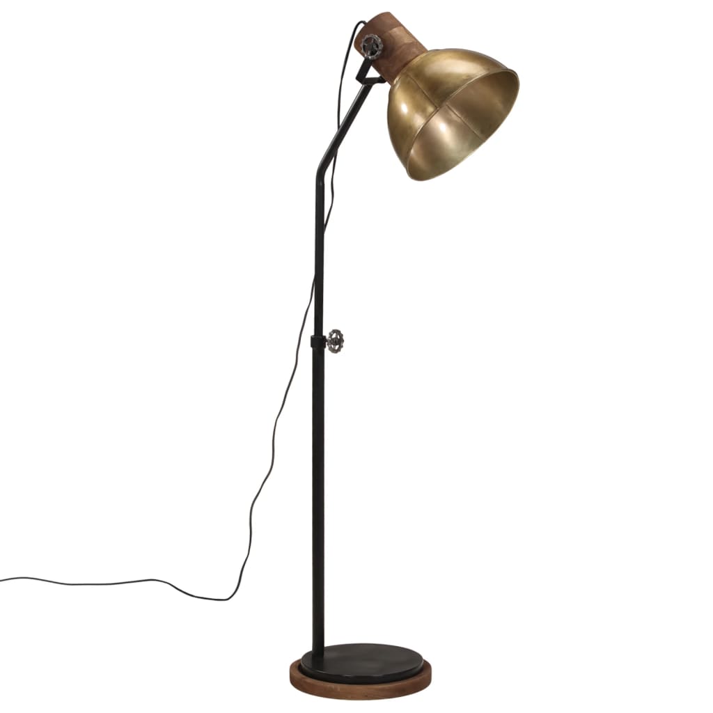 Gulvlampe 25 W vintage messing 30x30x100-150 cm E27