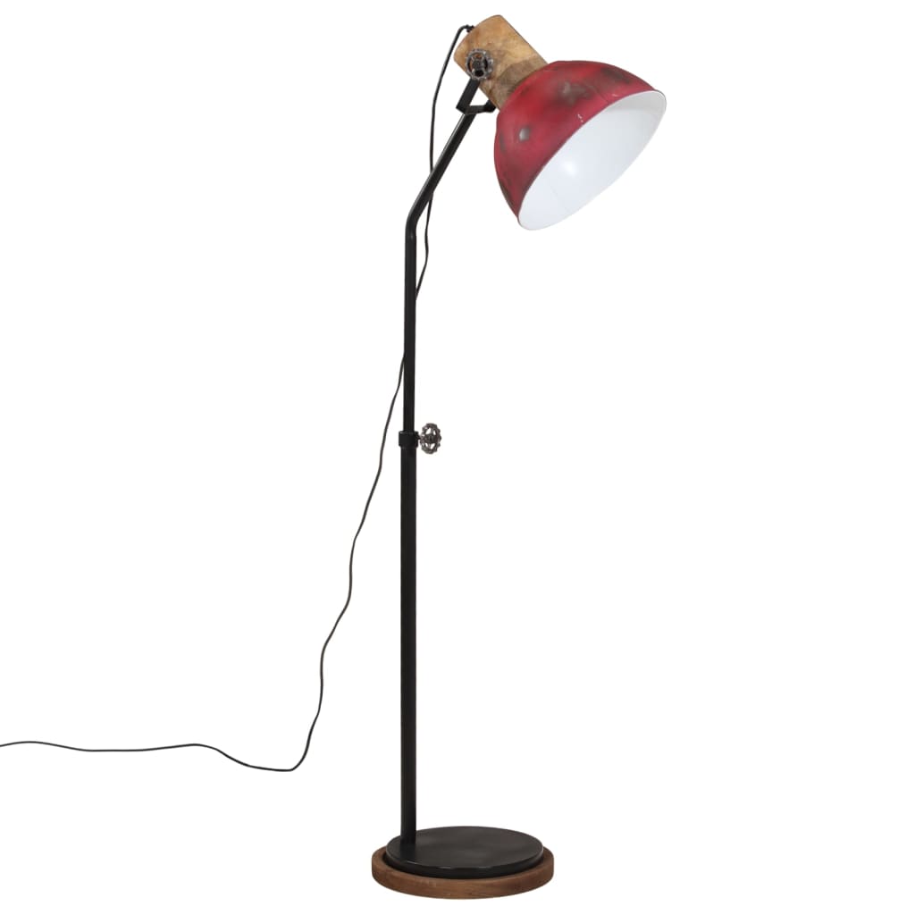 Gulvlampe 25 W mørkerød 30x30x100-150 cm E27
