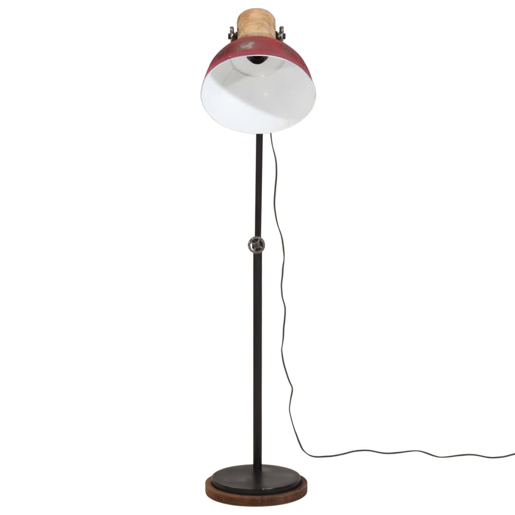 Gulvlampe 25 W mørkerød 30x30x100-150 cm E27
