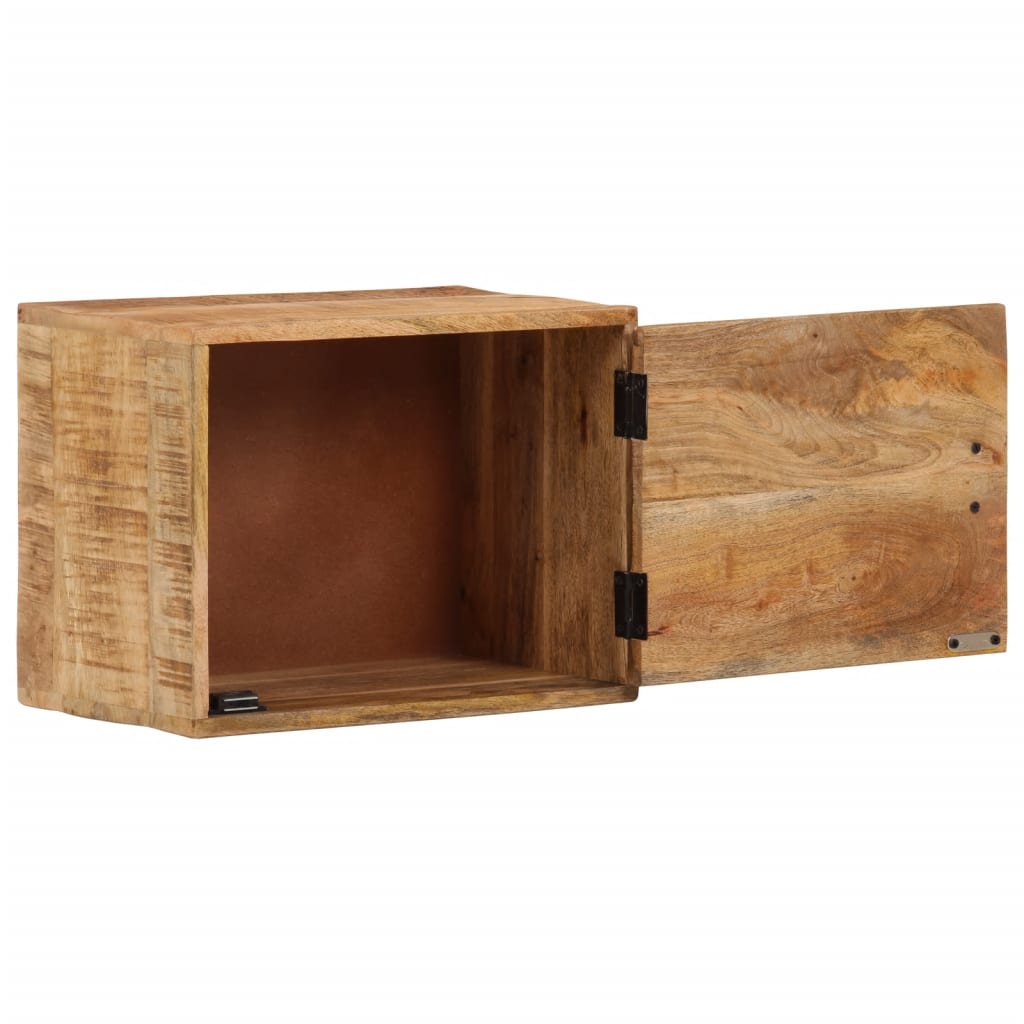 Vegghengt nattbord 40x30x25 cm heltre mango