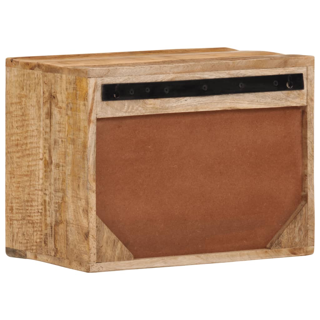 Vegghengt nattbord 40x30x25 cm heltre mango