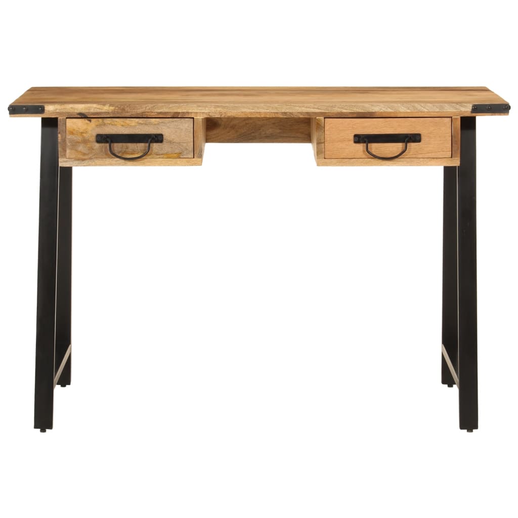 Skrivebord med skuffer 105x55x70 cm heltre mango og jern
