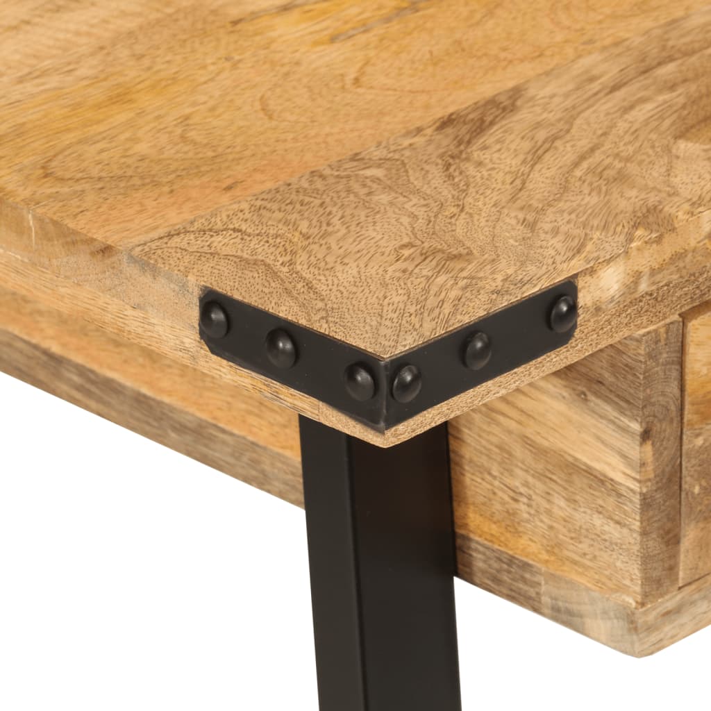 Skrivebord med skuffer 105x55x70 cm heltre mango og jern