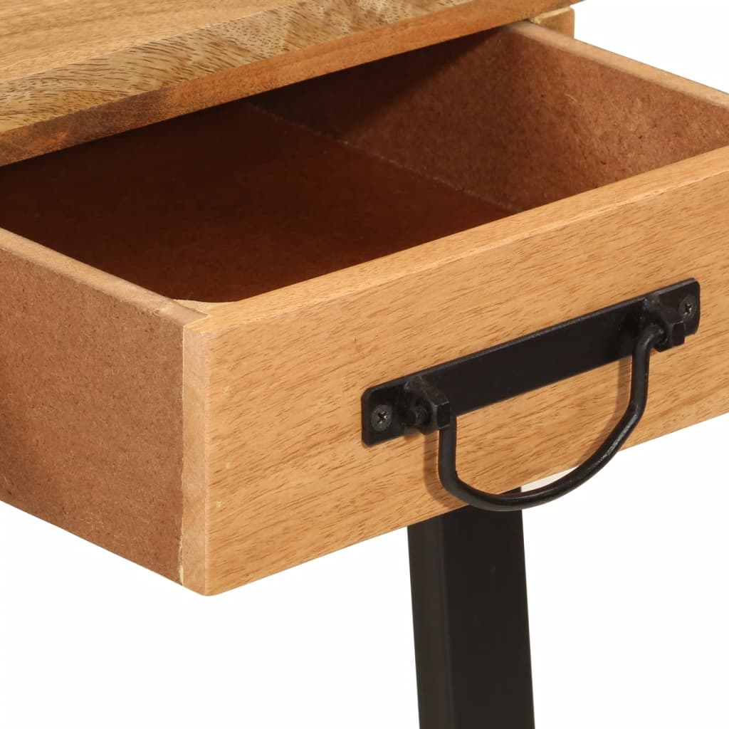 Skrivebord med skuffer 105x55x70 cm heltre mango og jern