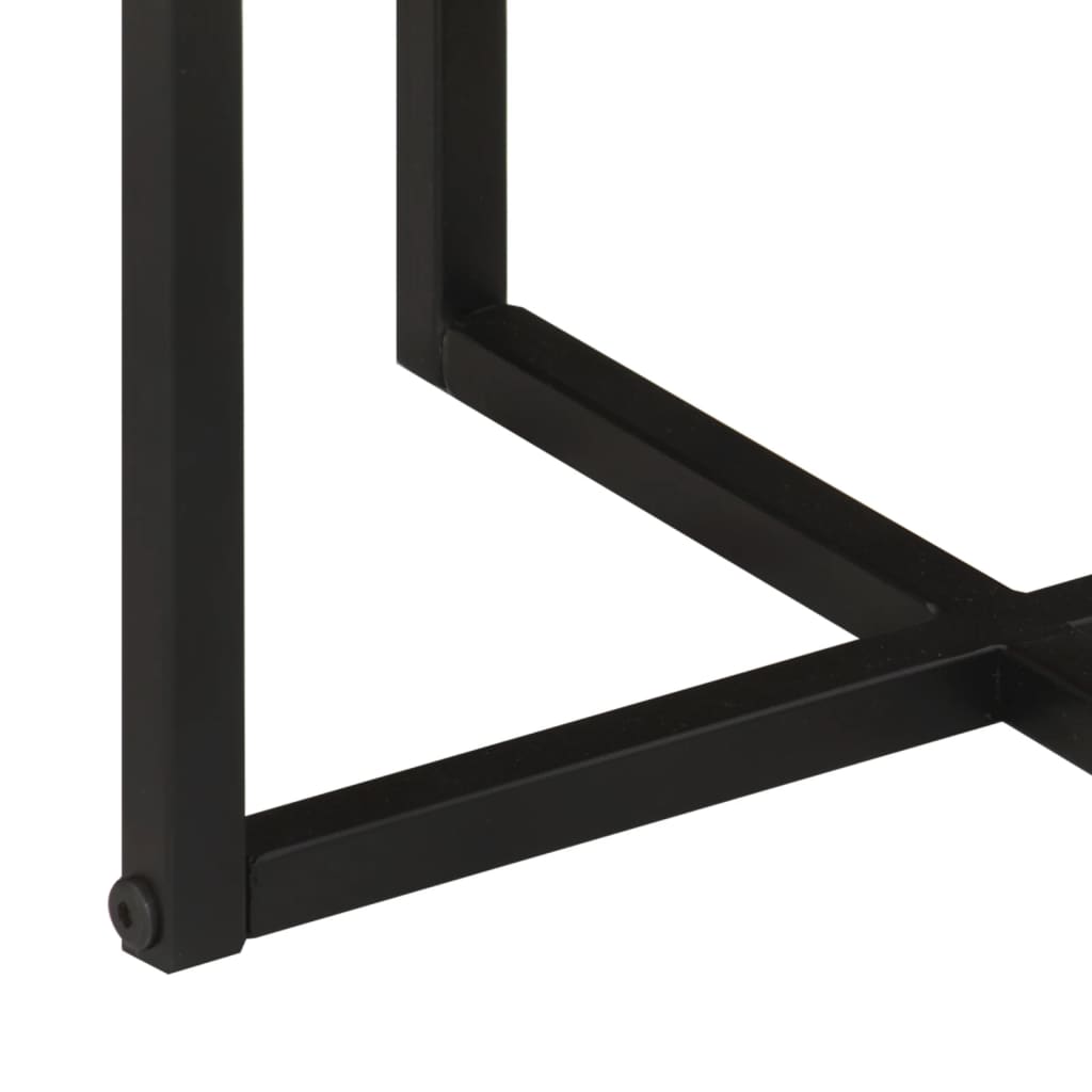 Salongbord 35x35x30 cm heltre akasie og jern