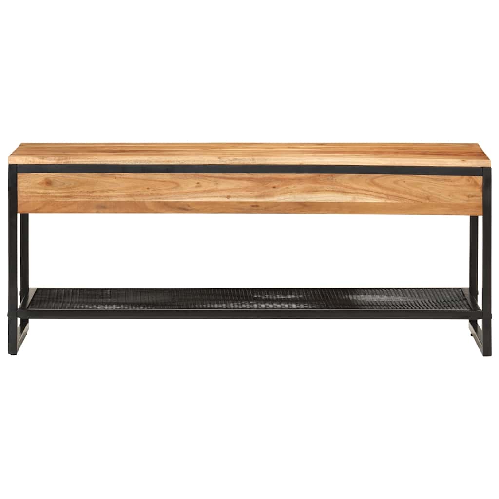 Skobenk 110x35x45 cm heltre akasie og jern