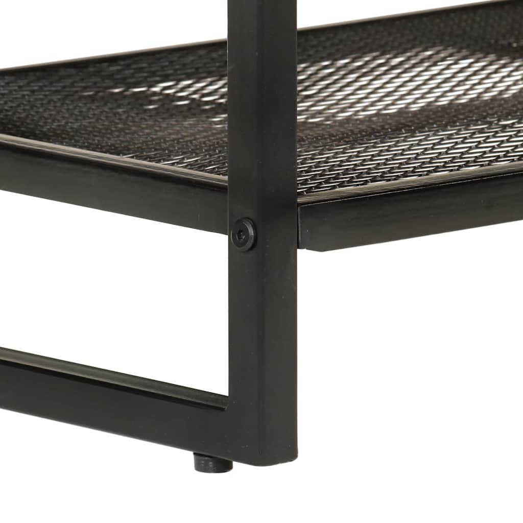 Skobenk 110x35x45 cm heltre akasie og jern