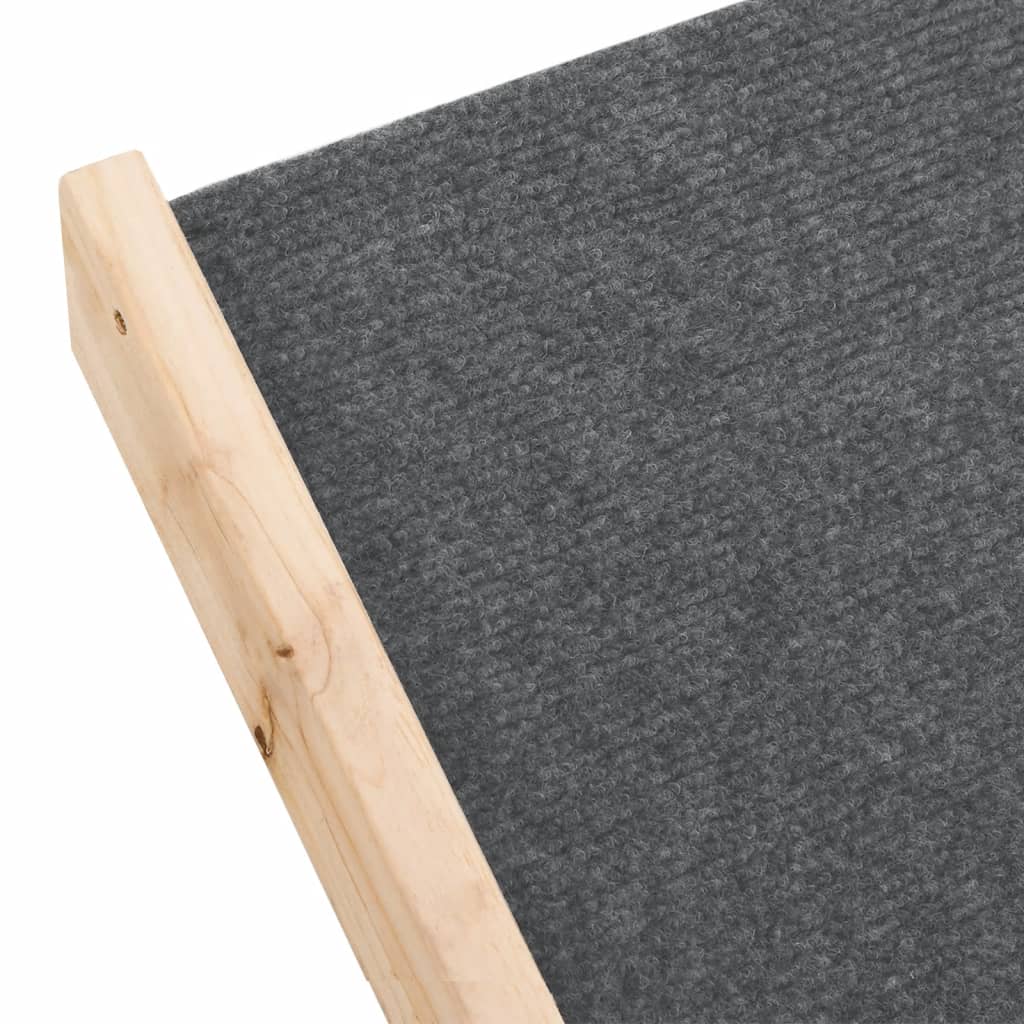 Hundetrapp grå 105x47 cm heltre gran vidaXL
