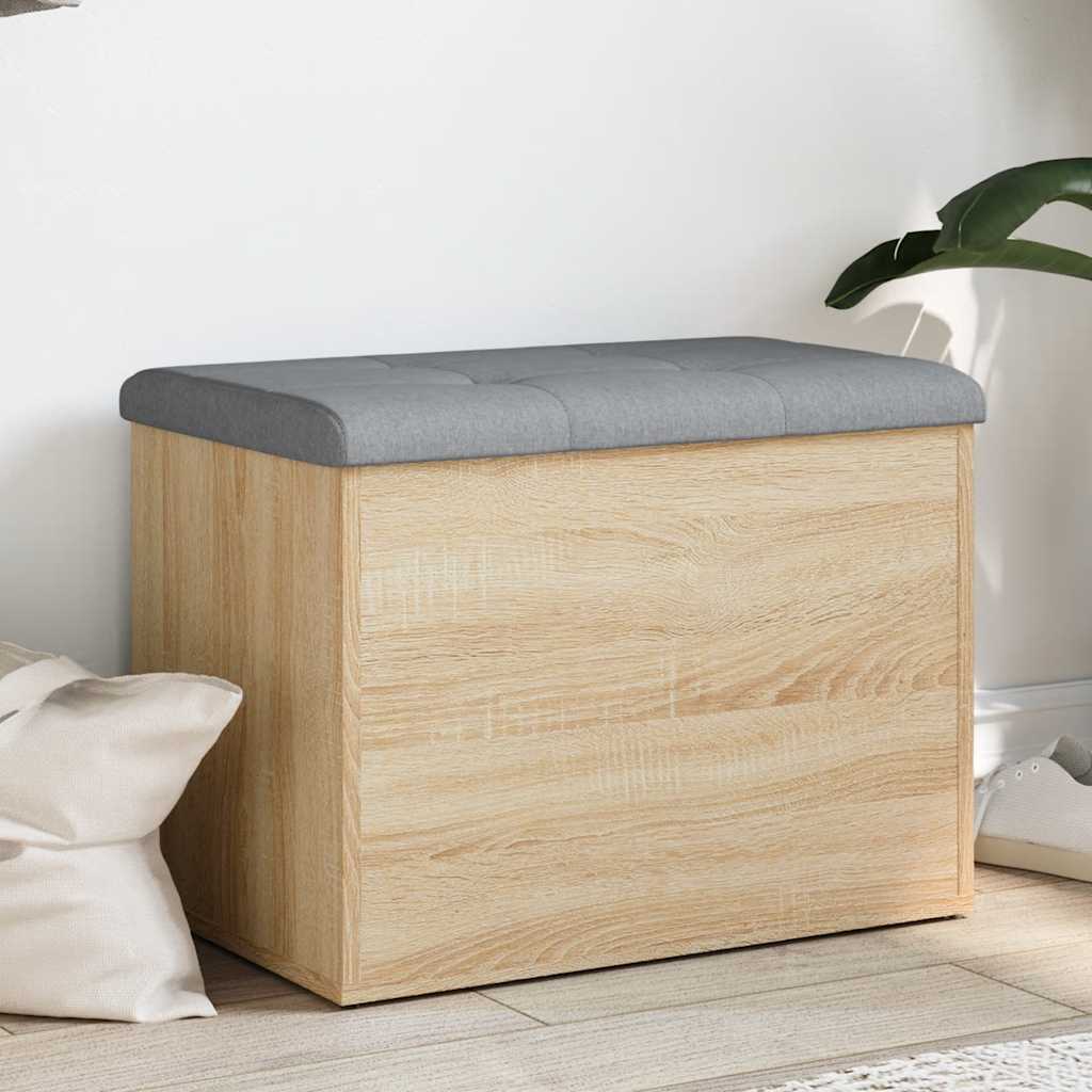 Oppbevaringsbenk Sonoma eik 62x42x45 cm konstruert tre
