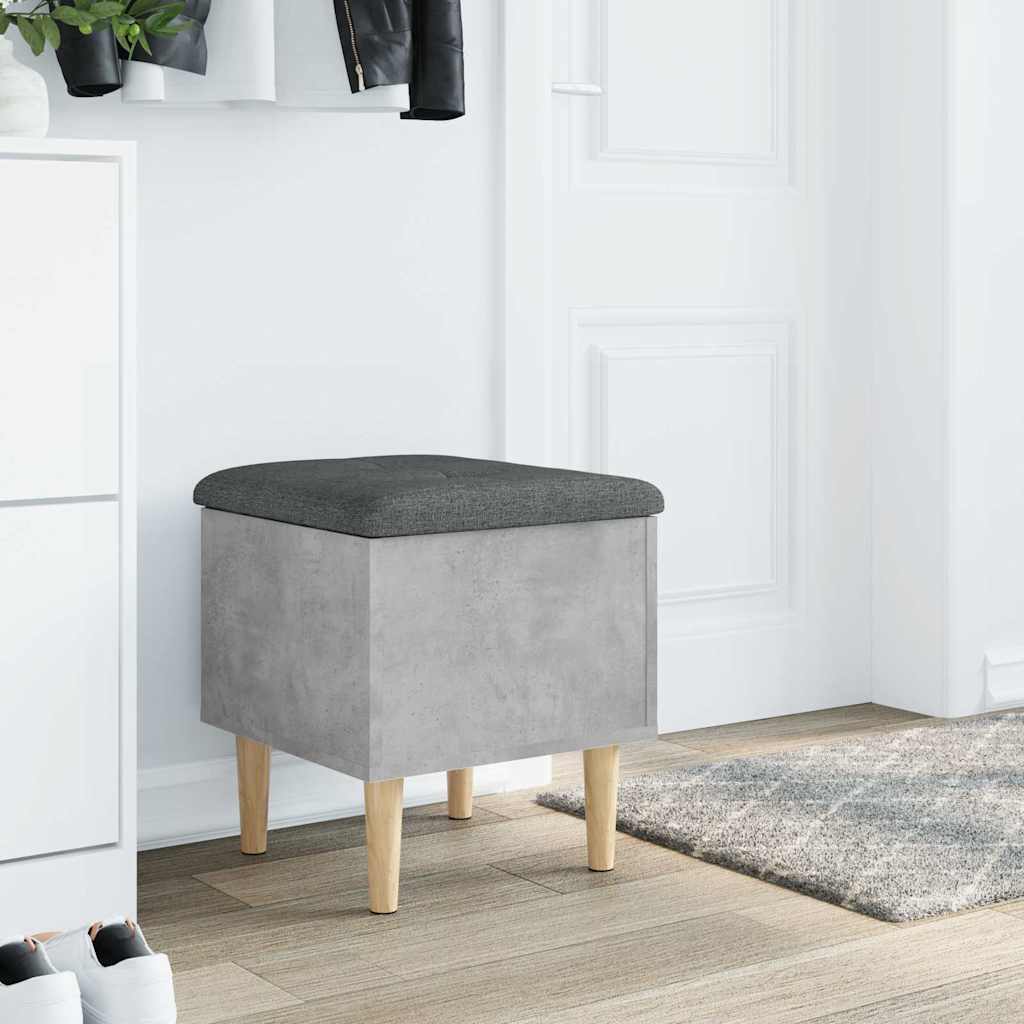 Oppbevaringsbenk betonggrå 42x42x46 cm sponplater