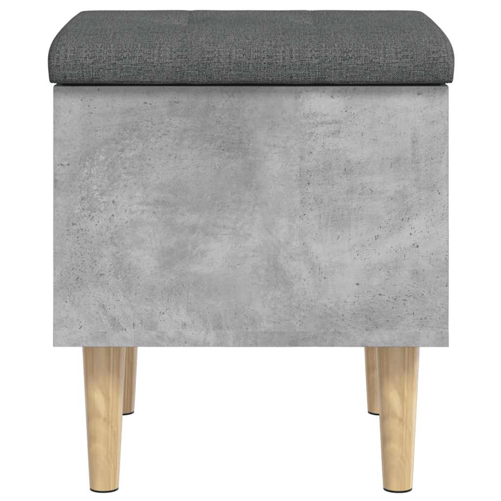 Oppbevaringsbenk betonggrå 42x42x46 cm sponplater