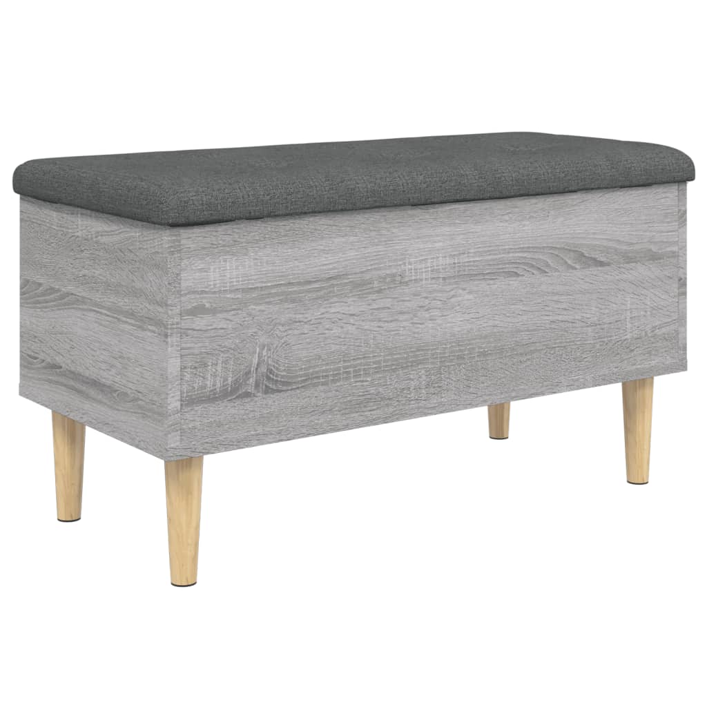 Oppbevaringsbenk grå sonoma 82x42x46 cm konstruert tre