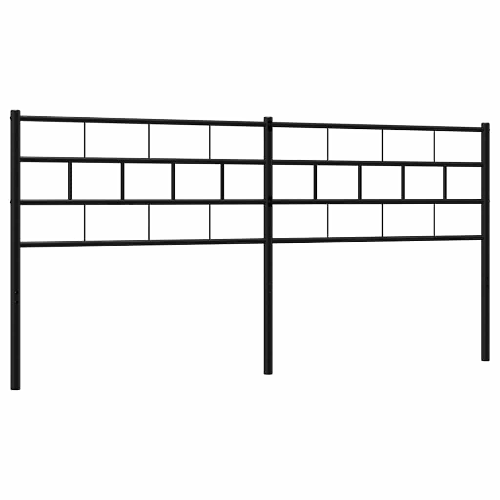 Utskiftbar sengegavl i metall svart 160 cm