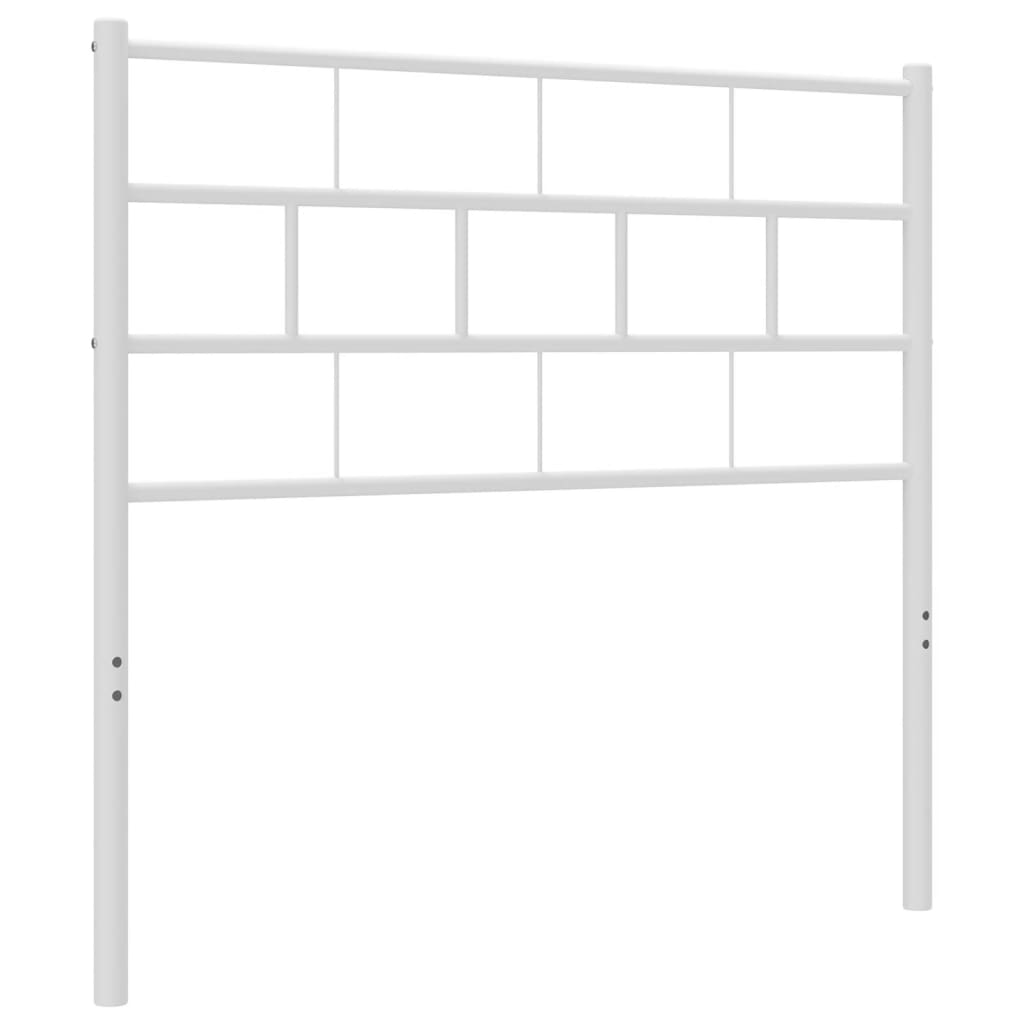 Utskiftbar sengegavl i metall hvit 75 cm