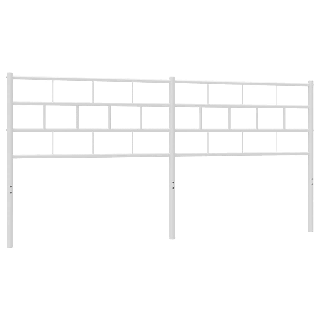 Utskiftbar sengegavl i metall hvit 180 cm