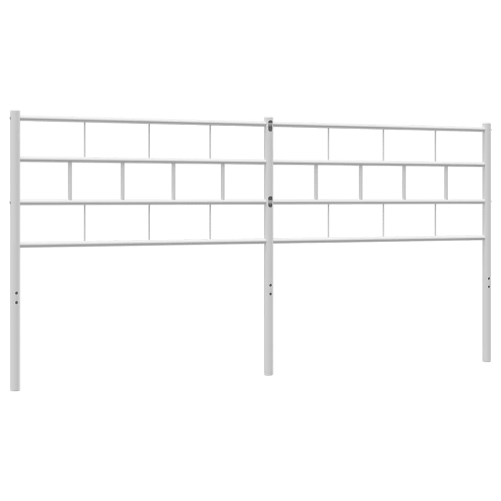 Utskiftbar sengegavl i metall hvit 193 cm