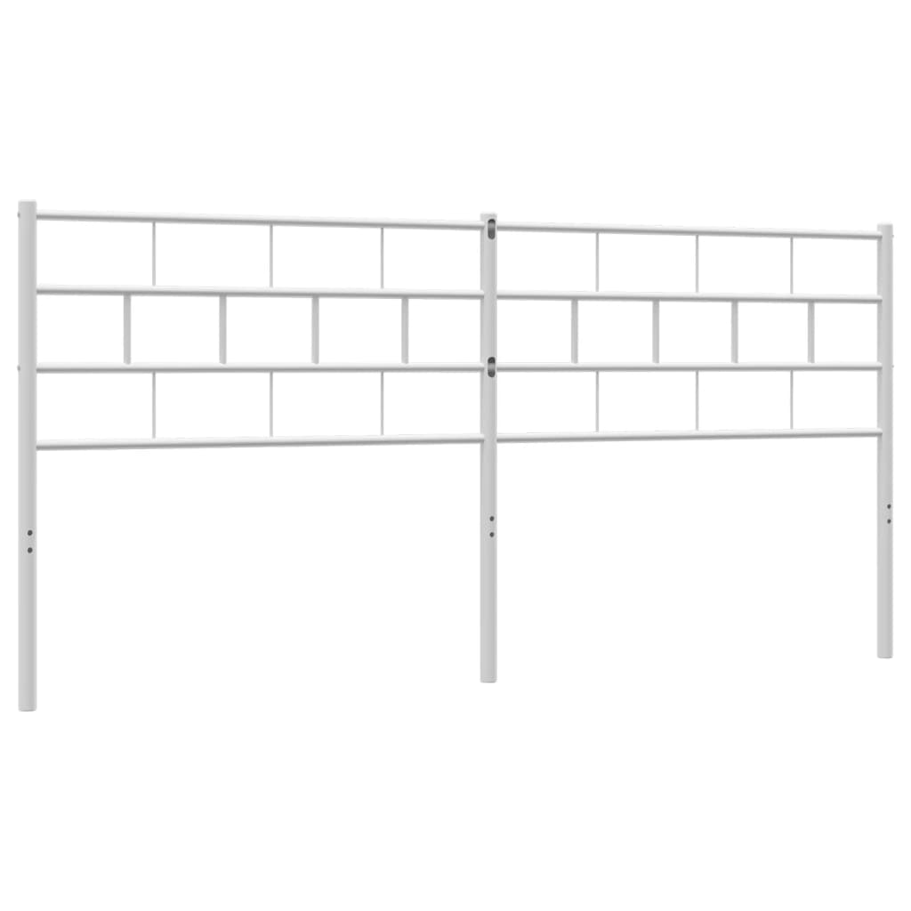Utskiftbar sengegavl i metall hvit 200 cm