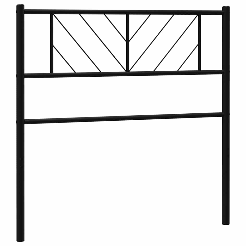 Utskiftbar sengegavl i metall svart 75 cm vidaXL