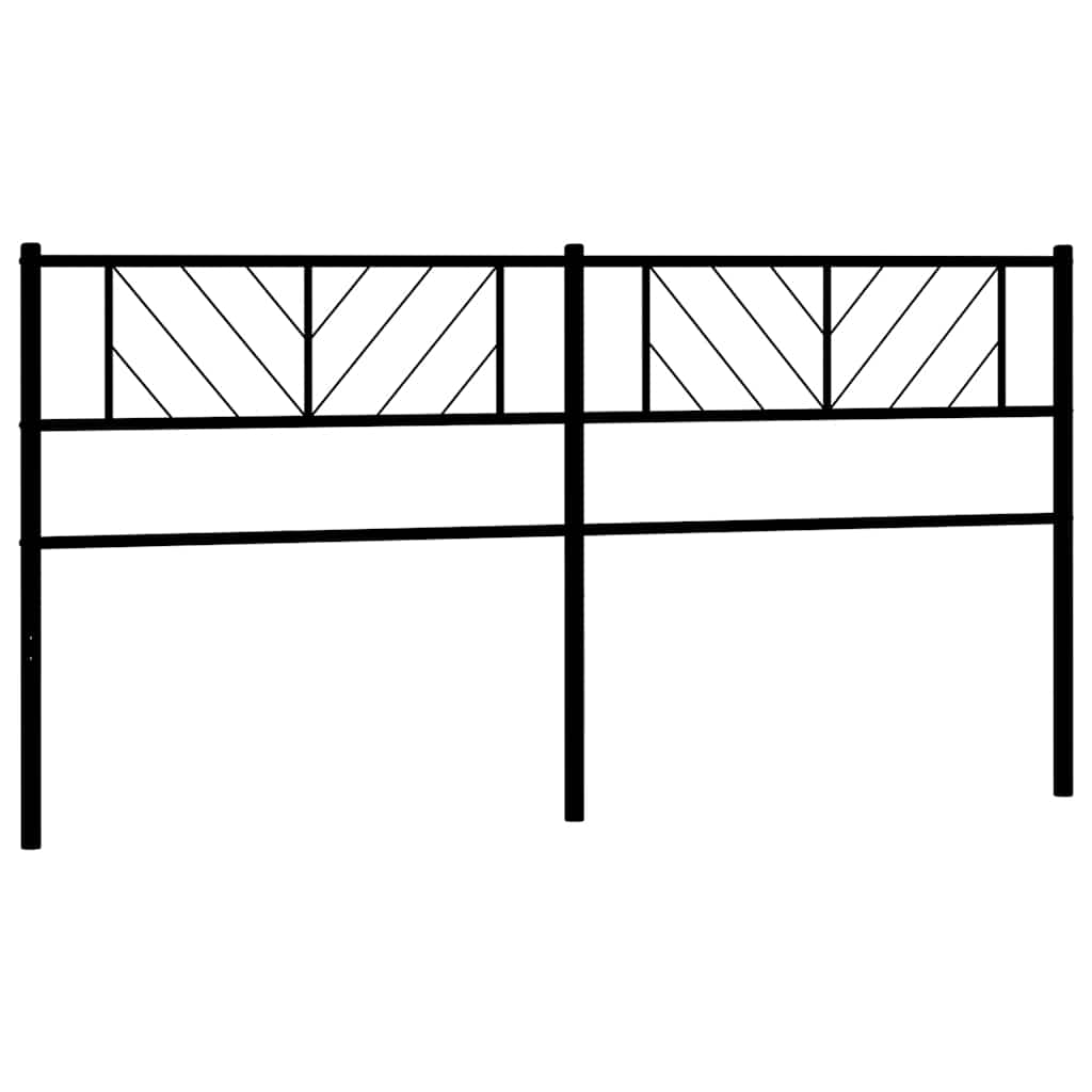 Utskiftbar sengegavl i metall svart 180 cm
