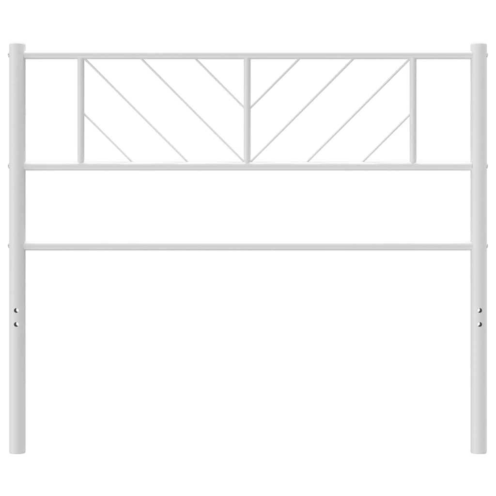 Utskiftbar sengegavl i metall hvit 75 cm vidaXL