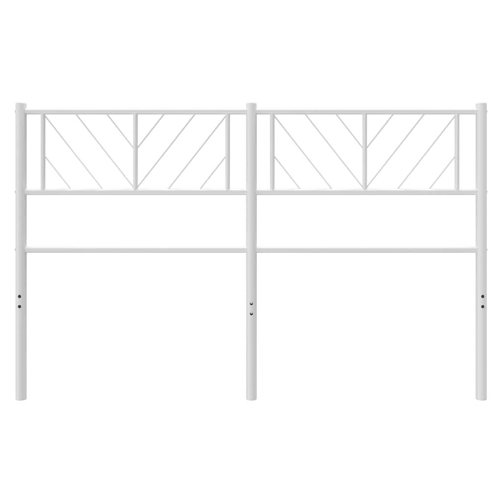 Utskiftbar sengegavl i metall hvit 120 cm vidaXL