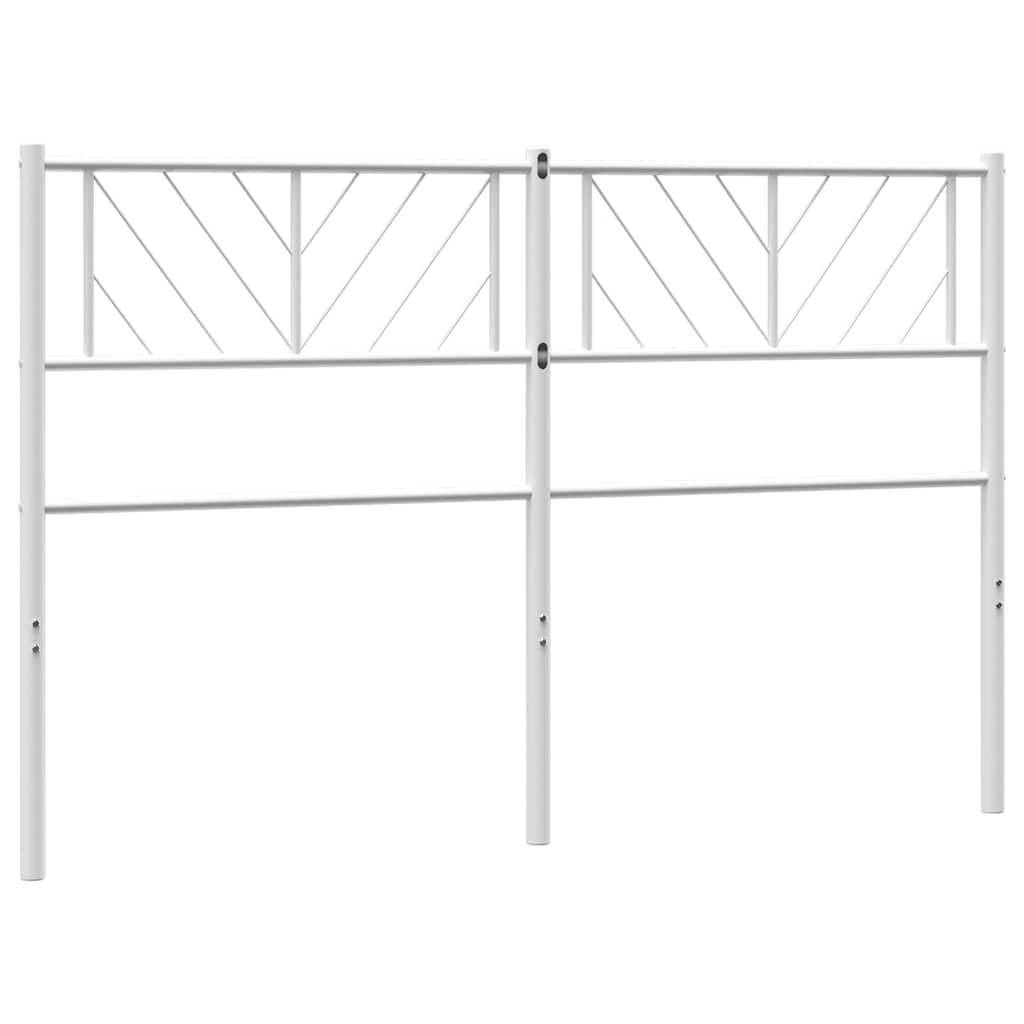 Utskiftbar sengegavl i metall hvit 120 cm vidaXL