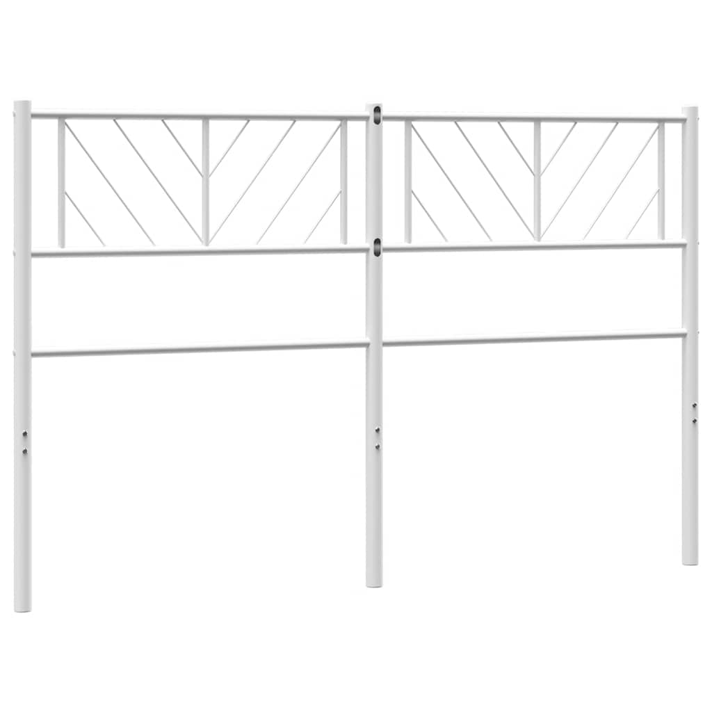 Utskiftbar sengegavl i metall hvit 150 cm