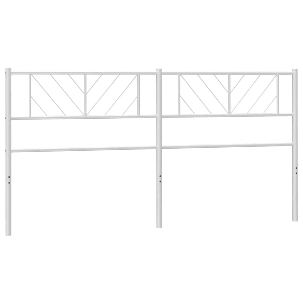 Utskiftbar sengegavl i metall hvit 180 cm