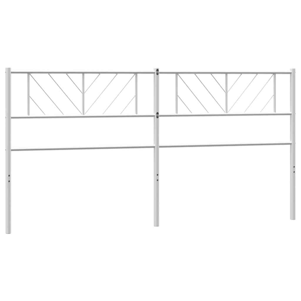 Utskiftbar sengegavl i metall hvit 180 cm