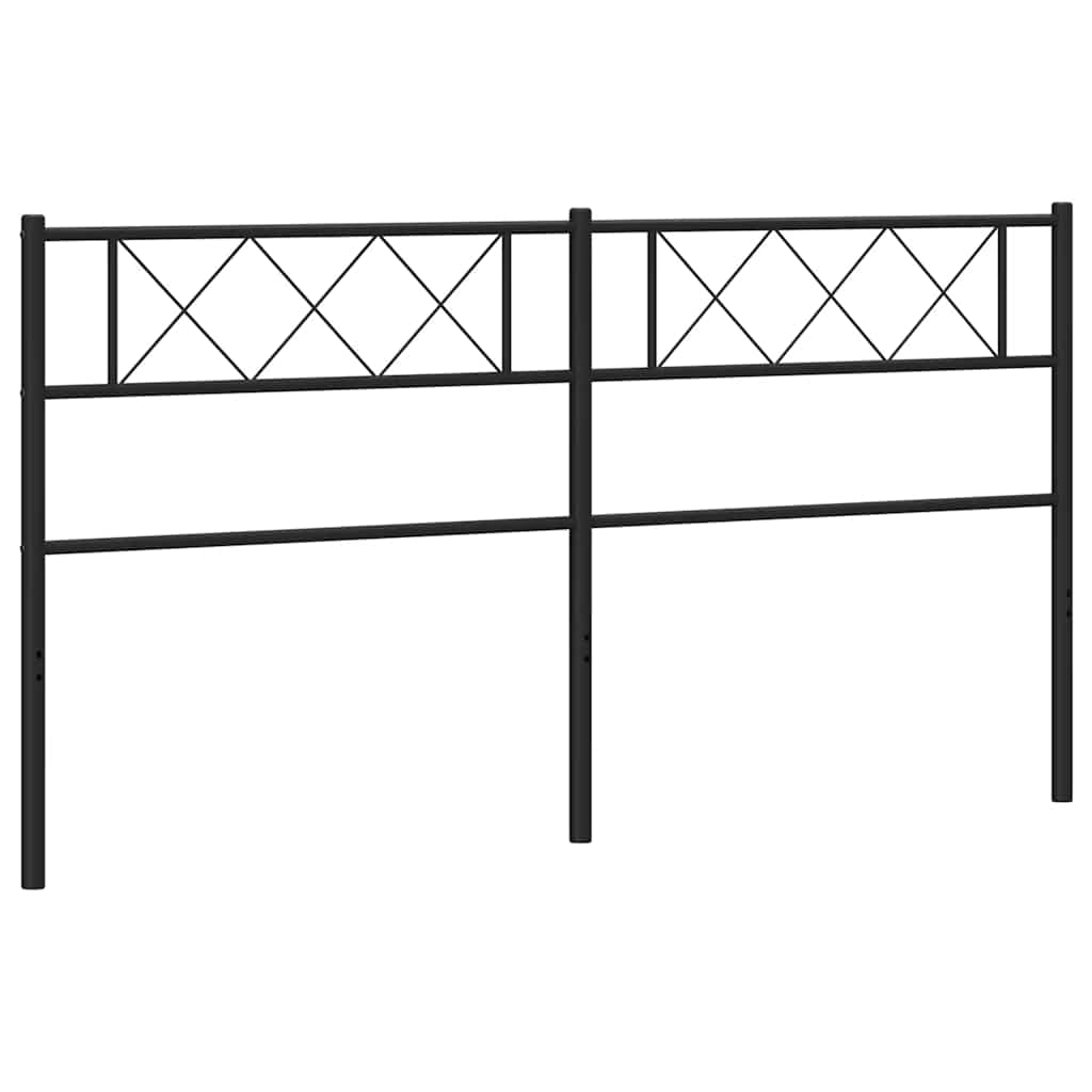 Utskiftbar sengegavl i metall svart 180 cm vidaXL