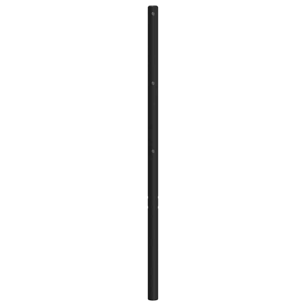 Utskiftbar sengegavl i metall svart 180 cm vidaXL