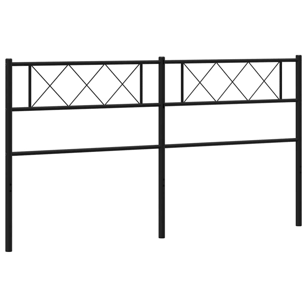 Utskiftbar sengegavl i metall svart 180 cm vidaXL
