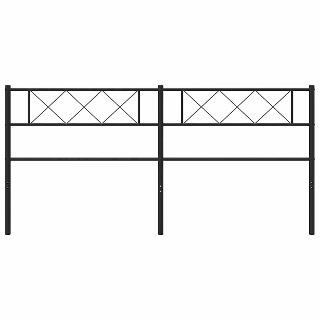 Utskiftbar sengegavl i metall svart 193 cm