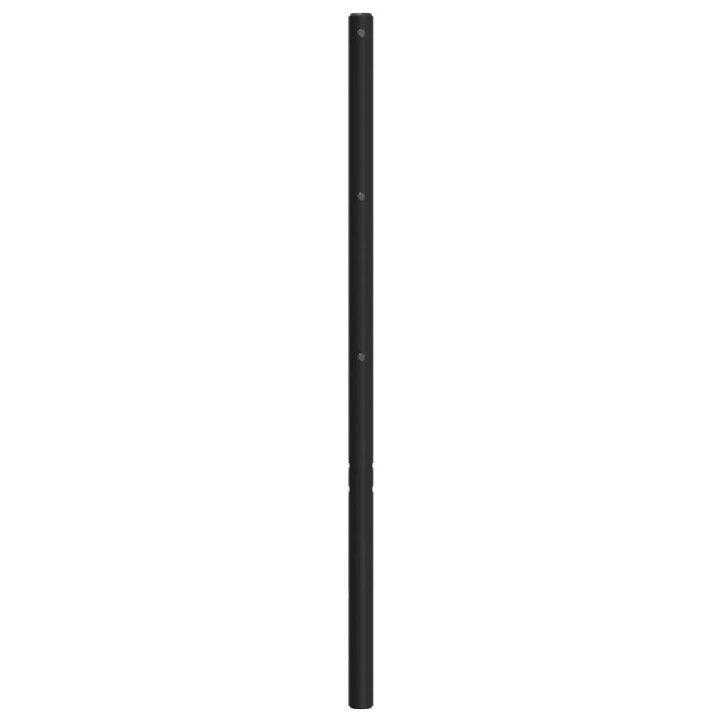 Utskiftbar sengegavl i metall svart 200 cm