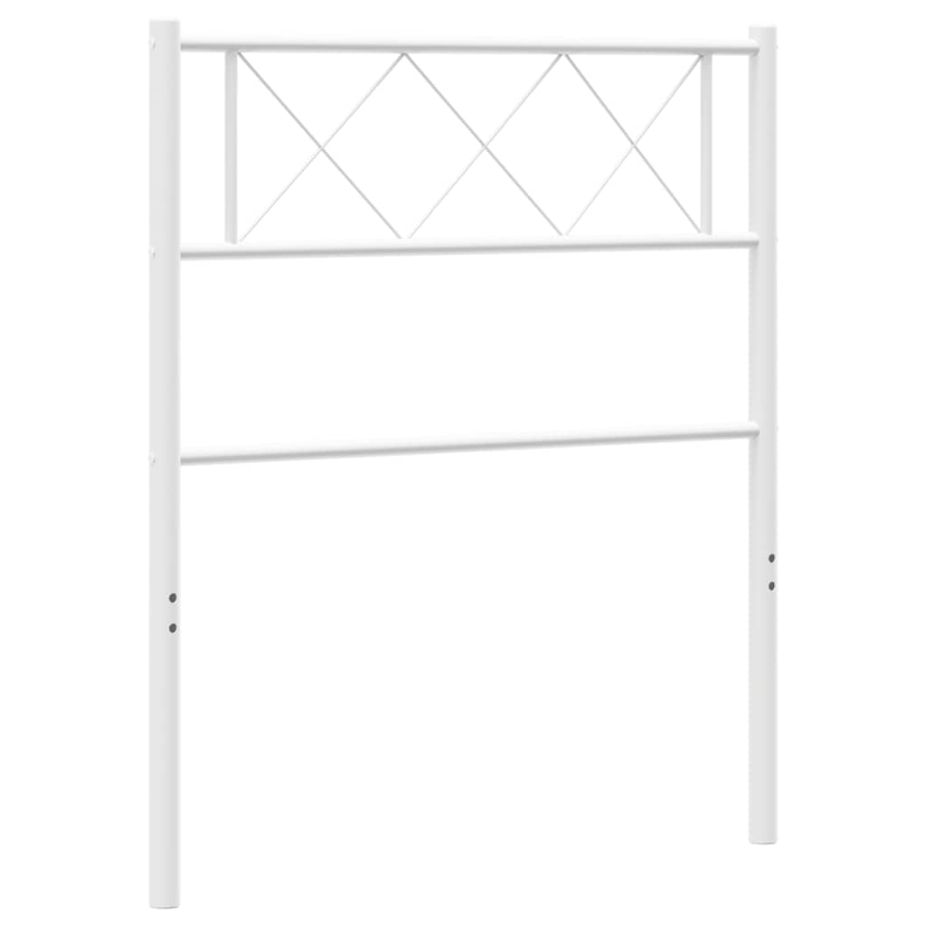 Utskiftbar sengegavl i metall hvit 100 cm
