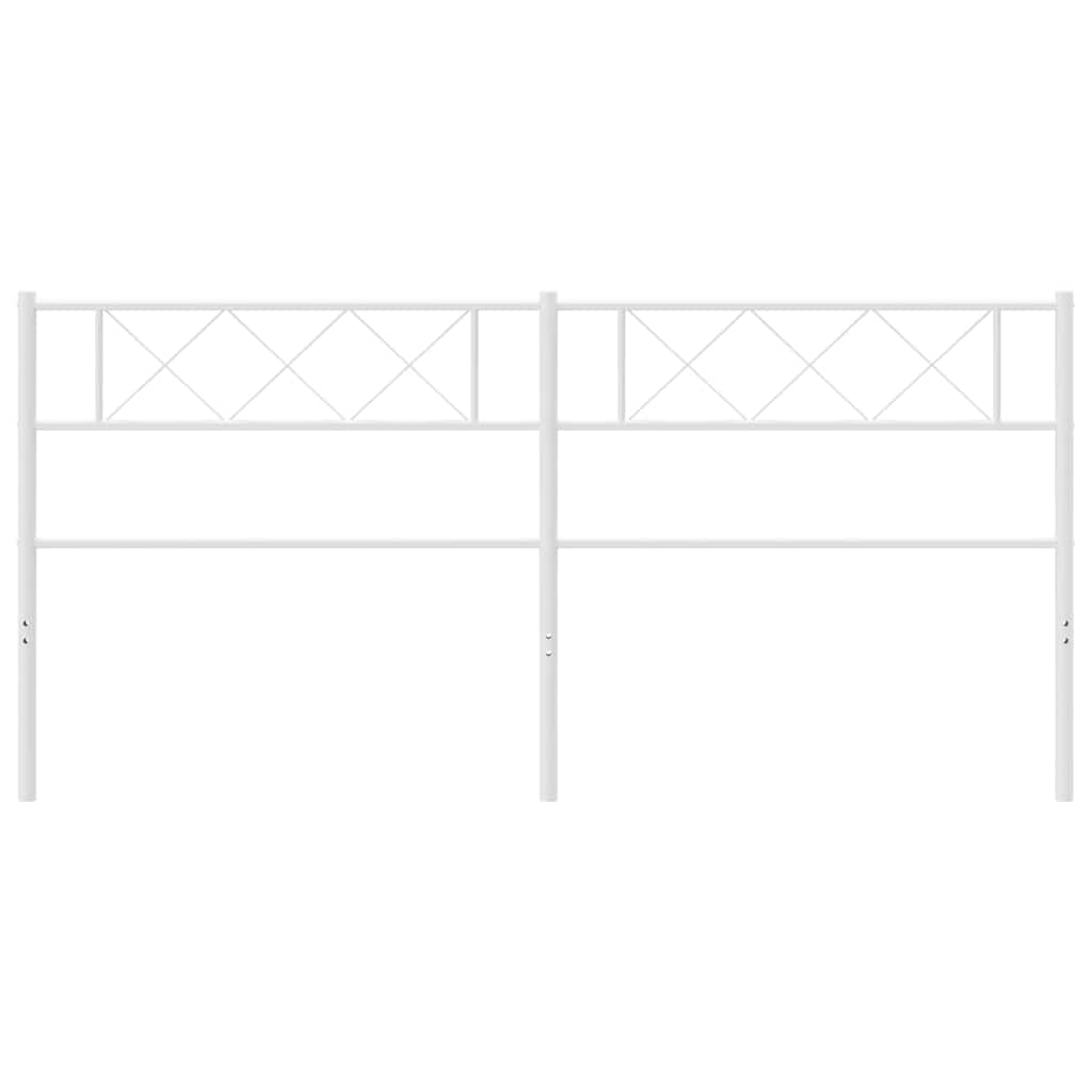 Utskiftbar sengegavl i metall hvit 180 cm
