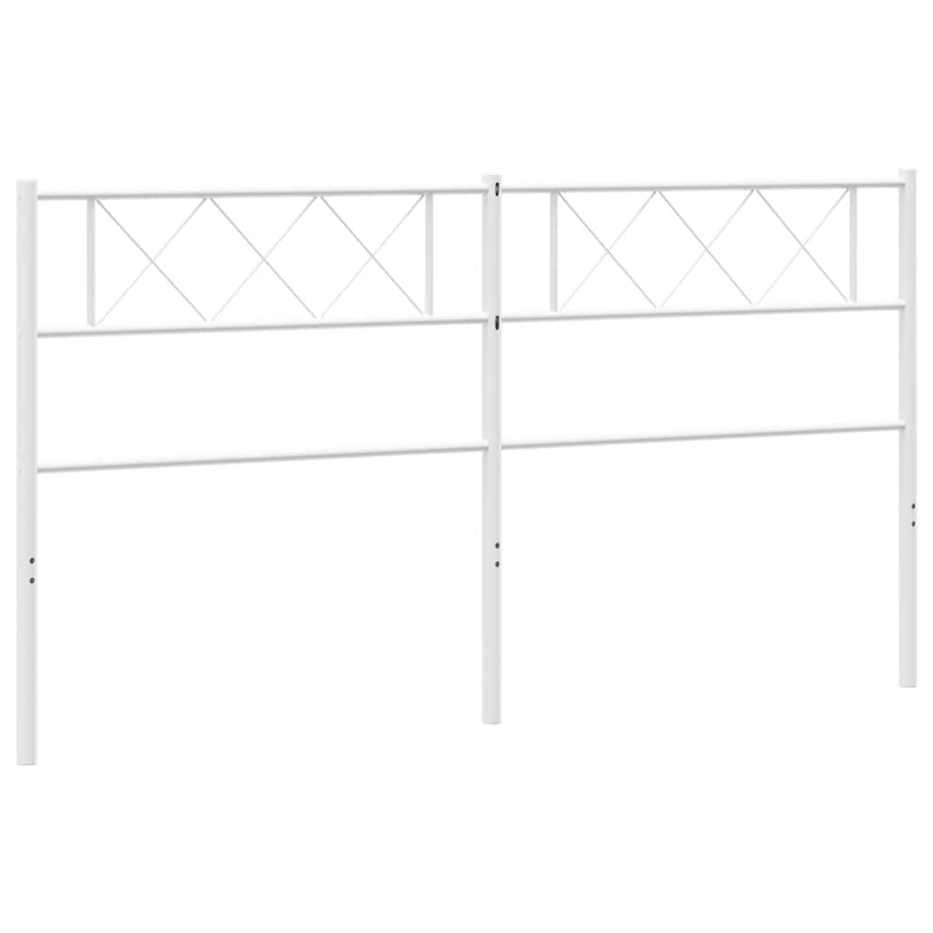 Utskiftbar sengegavl i metall hvit 180 cm