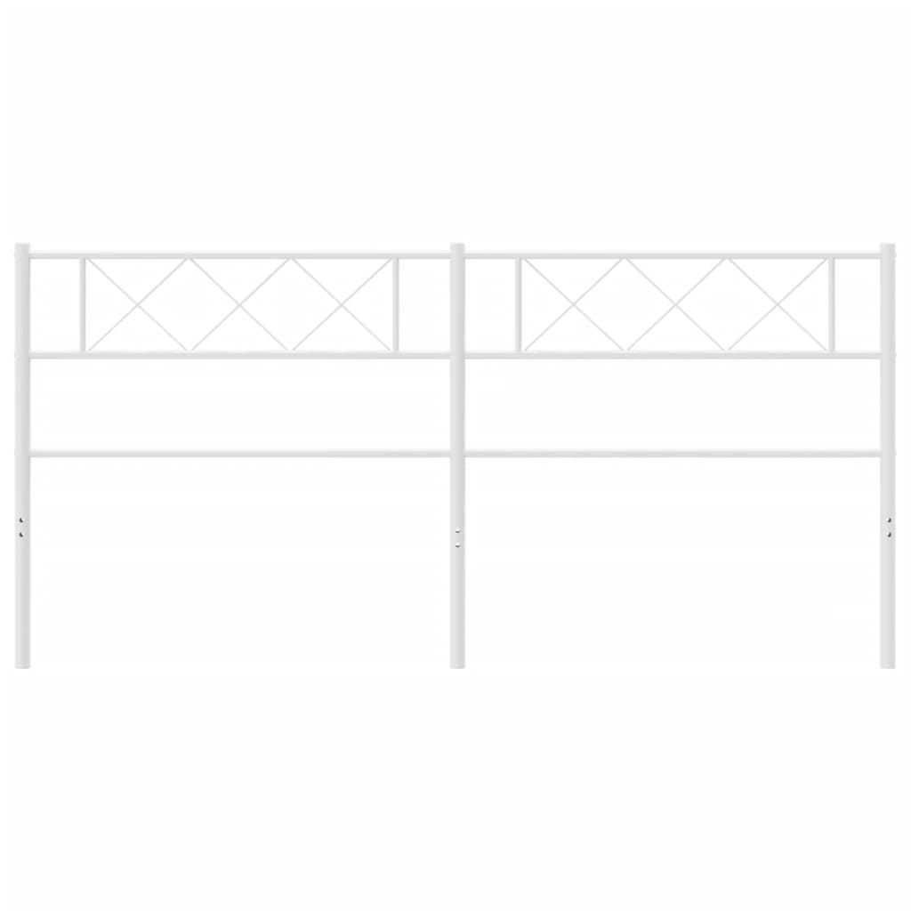 Utskiftbar sengegavl i metall hvit 200 cm