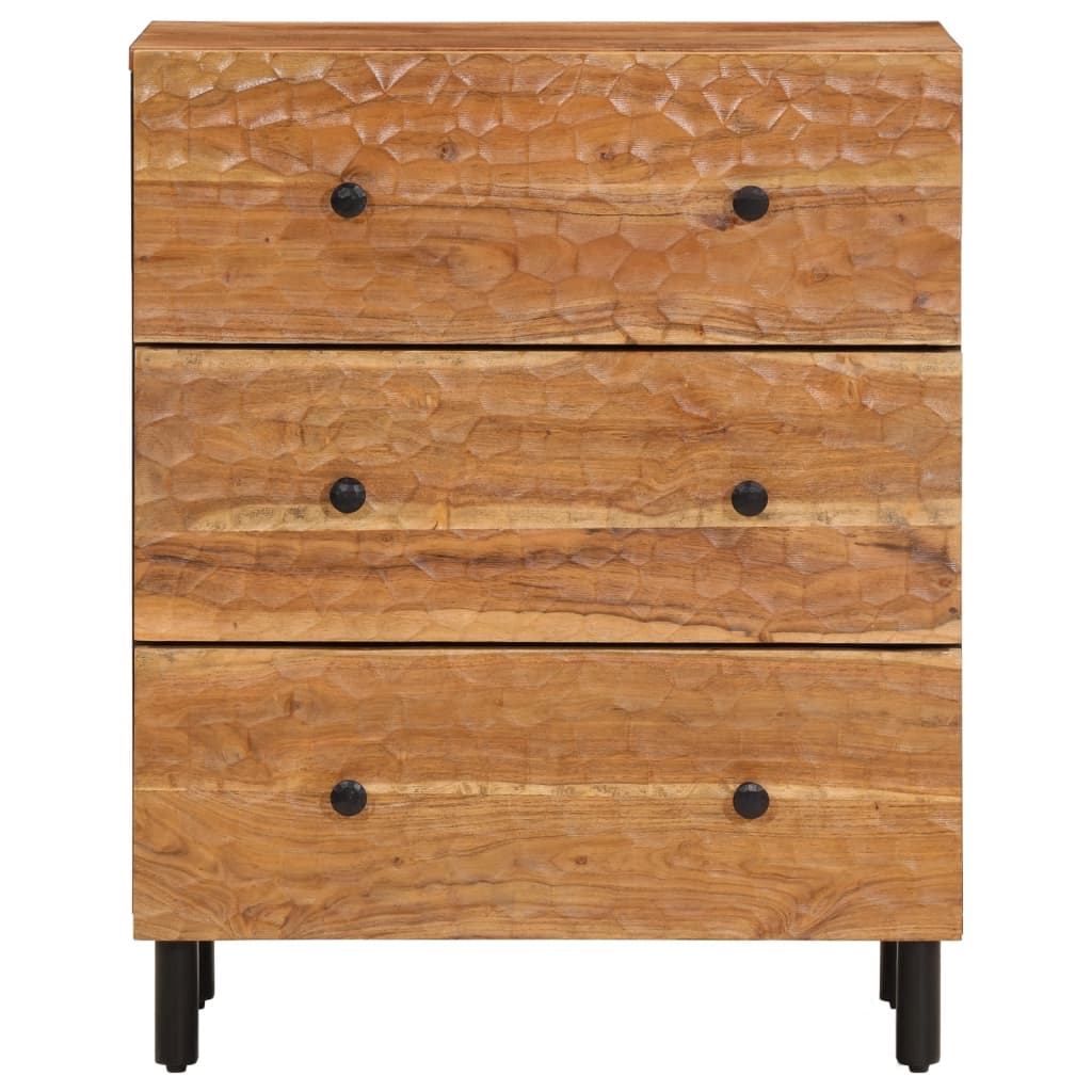 Sideskap 2 stk 60x33x75 cm heltre akasie