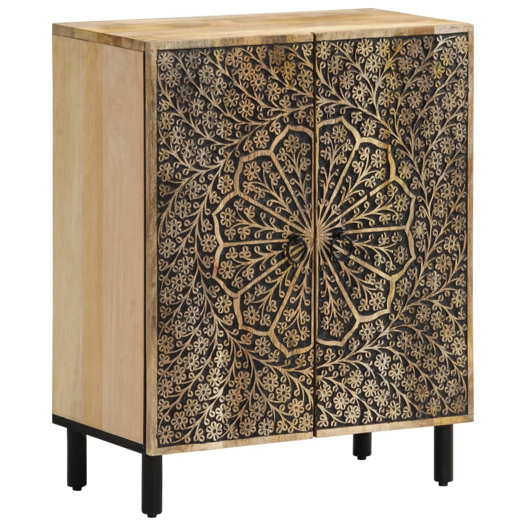 Sideskap 3 stk 60x33x75 cm heltre mango