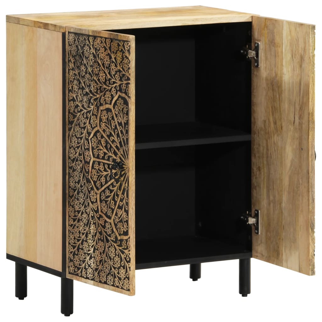 Sideskap 3 stk 60x33x75 cm heltre mango