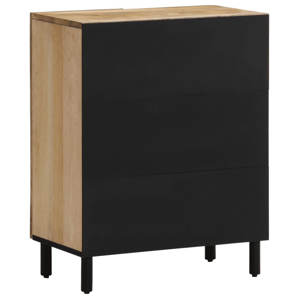 Sideskap 3 stk 60x33x75 cm heltre mango