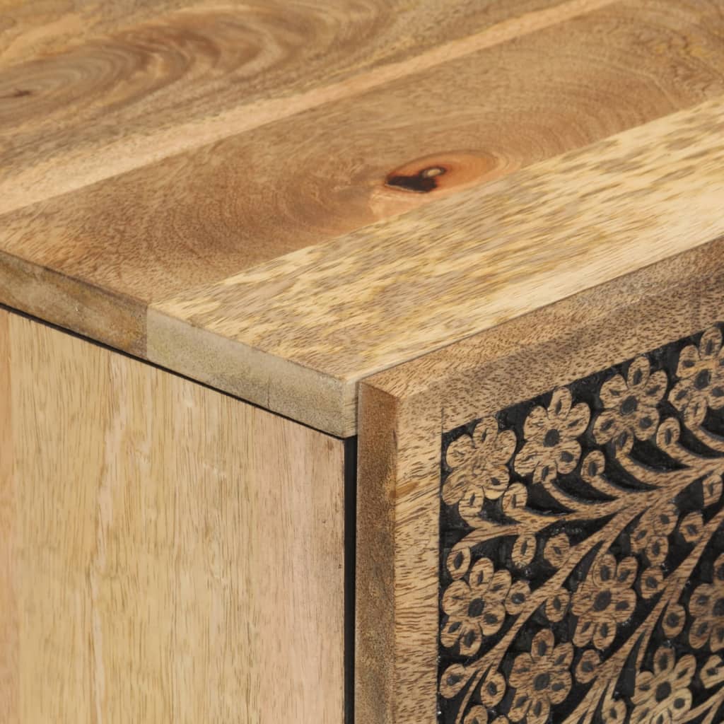Sideskap 3 stk 60x33x75 cm heltre mango