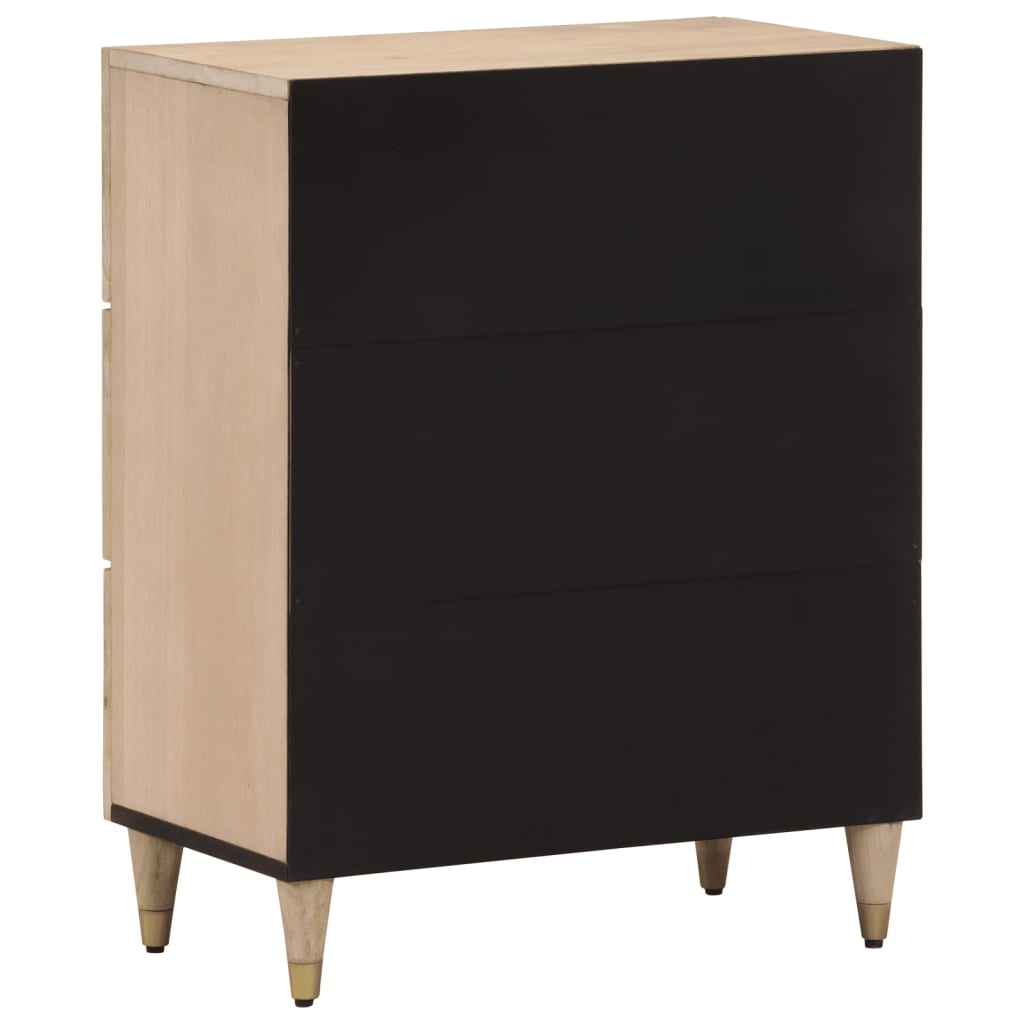 Sideskap 2 stk 60x33x75 cm heltre mango