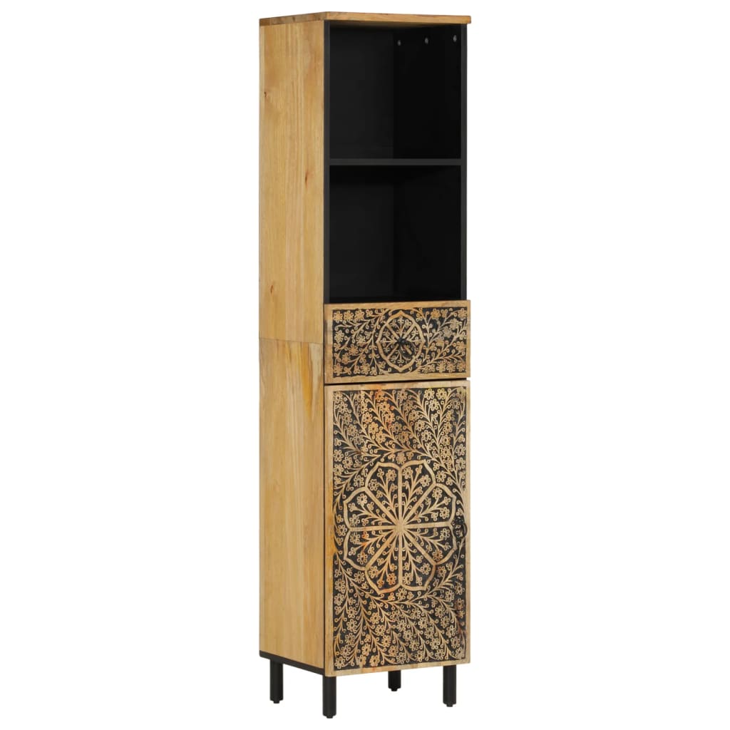Baderomsskapsett 3 deler heltre mango