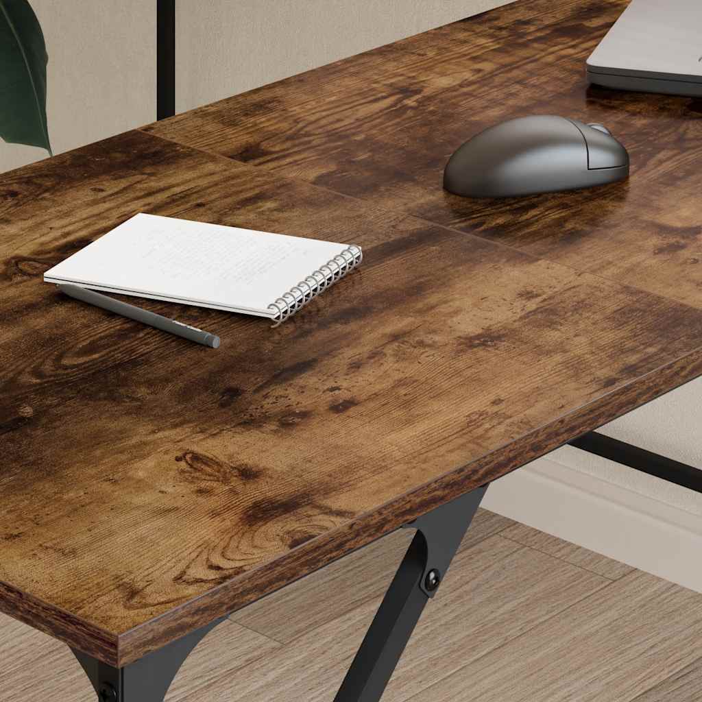Skrivebord røkt eik 149x149x75 cm konstruert tre
