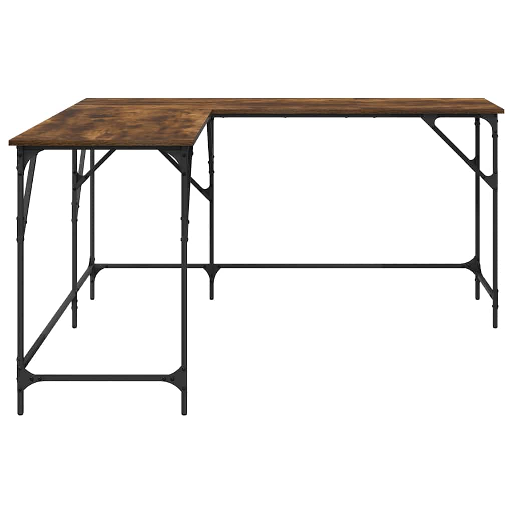 Skrivebord røkt eik 149x149x75 cm konstruert tre